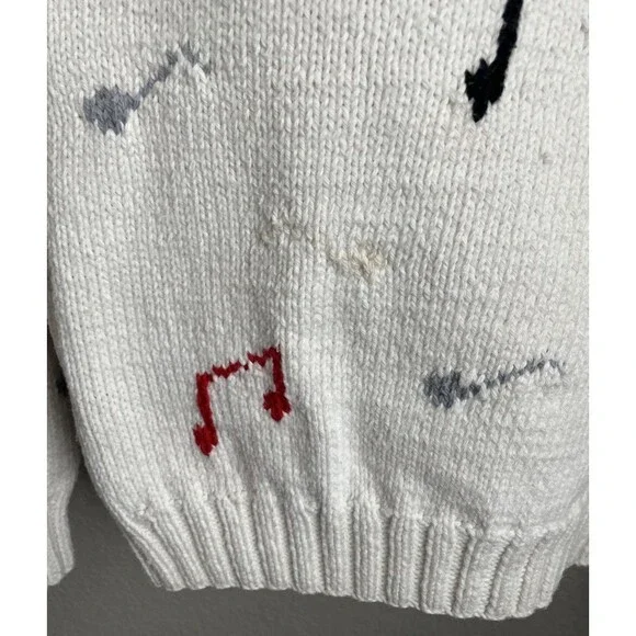 Peter Elliot Women's M? Musician Musical Notes Cotton Sweater *READ* - Picture 12 of 13